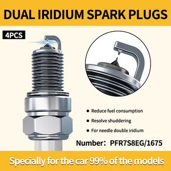 06H905601A Dual Iridium Spark Plug Aftermarket Náhradné Diely PFR7S8EG/PFR6Q/ Na VW Audi Skoda 1.8/2.0 T