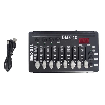 1 Kus Mini DJ Svetlá Konzoly Kontroly Dmx512 LED Fáze Svetlo Laserový Projektor Pohyblivé Hlavy Dym, Studený