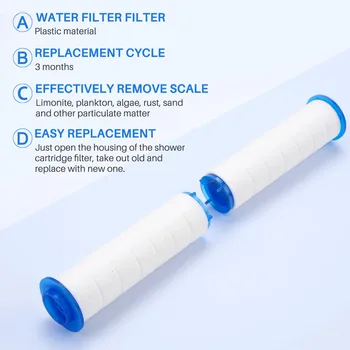 10Pcs Nahradenie Sprchový Filter pre Tvrdá Voda - Vysoký Výstupný Sprcha Vodný Filter na Odstránenie Chlóru a Fluoridu
