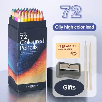 12/24/48/72 Farby, Farebné ceruzky DIY sada obsahuje: Drevené Farebné strúhadlo Gumu Školy Kancelárske potreby, Papiernictvo Umenie