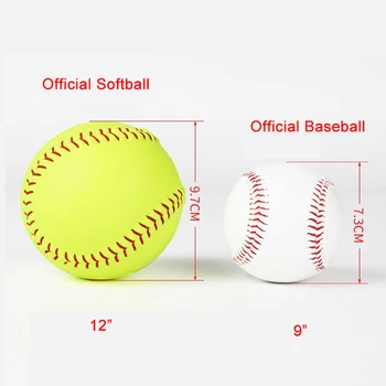12inch Outdoorové Športy Praxi Softball Úradný Veľkosť Hmotnosť Neoznačené Školenia Loptu Zariadenia Pre Dospelých Mužov, Ženy, Deti Univerzálny