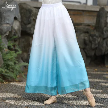 1pcs/veľa žena čínskych ľudových tancov voľné nohavice lady klasické módne ľudových tancov širokú nohu nohavice