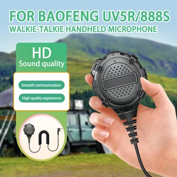 2023 Baofeng Mikrofón Walkie Talkie Príslušenstvo Dotyčnice Mic Ramenný Reproduktor PTT pre Kenwood UV-5R UV82 UV-17 obojsmerná rádiová