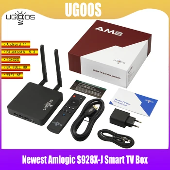 2023 Najnovšie Ugoos AM8 Pro Android 11 Smart TV BOX Winevine L1 AV1 S928XJ DDR4 4 GB 32 GB, 64 G TVBox 2.4 G/5G WiFi 6E 1000M 8K Blu5.3