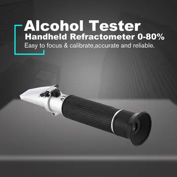 2023 Nový Vreckový Refraktometer 0-80% Optické Alkohol Alkohol a Liehoviny Wiskey Vodka Obsah Meter Mini ATC Meranie Tester
