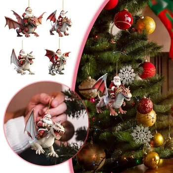 2023 Vianočný Stromček, Prívesky, Lietajú Draka Ornament Keychain Okno Dekor Akryl Párty Dekorácie, Doplnky, Darčeky