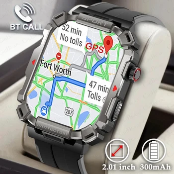 2024 GPS Športové Smart Hodinky Mužov 2.01 palcový Srdcovej frekvencie Kyslíka v Krvi, Fitness Hodinky Telefón Nepremokavé SmartWatch Pre Android IOS