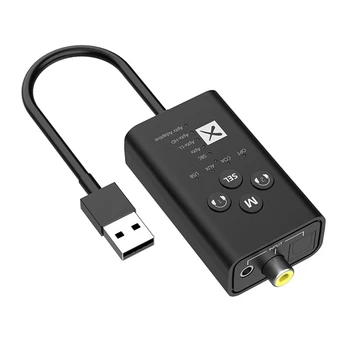 24Bit Bluetooth 5.2 Audio Vysielač Aptx LL HD Adaptívne USB, 3.5 Mm AUX Optického Vlákna Koaxiálny Adaptér Bezdrôtovej siete