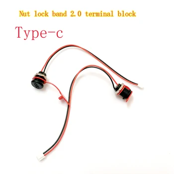 2KS USB typu C nepremokavé konektor zvárací drôt žena pätice typu C port nabíjanie rozhranie zásuvka s zvárací drôt