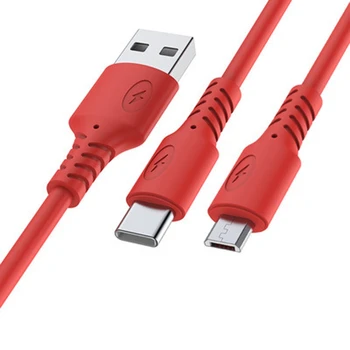 2v1 USB Kábel Split Mobilný Telefón, Nabíjačku, Kábel Micro USB, Typ C Kábel Pre Xiao Samsung Android Telefón, Káblová Rýchle Nabitie