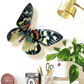 3D Butterfly Stenu, Nálepky Domova Veľké Motýle Obtlačky pre Obývacia Izba Deti Spálňa Dievča Narodeniny Dekorácie