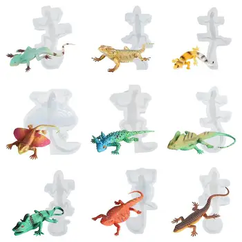 3D Lizard Silikónové Formy DIY Tvorivé Plaz Tvarované Epoxidové Živice Sadrové Omietky Plesne Čokoládová Torta Pečenie Nástrojov Home Decor