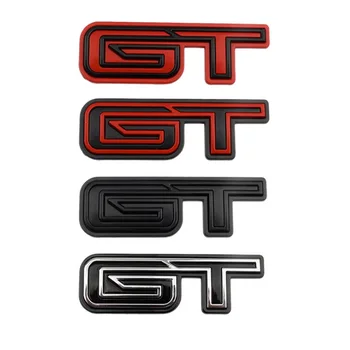 3D Metal Black Chrome Červené Logo GT Znak Auto Odznak batožinového priestoru Obtlačok Na Ford Mustang GT Stikcer Príslušenstvo