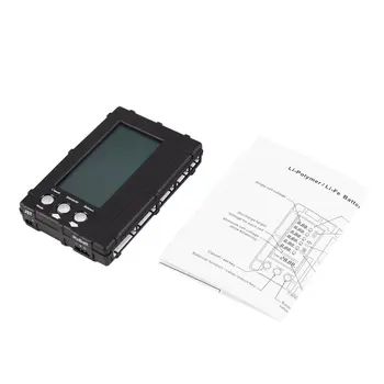 3in1 Batérie Balancer LiPo/LiFe 2-6 Vyvažovanie Discharger Napätie Meter Tester LCD Obrazovke Registra JST Zásuvka pre RC Model ht