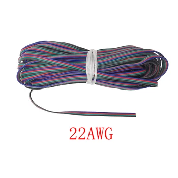 4 Pin 22AWG LED Svetelné Pásy Kábel Rozšírenie PVC Insulated Wire Konektor Pre 5050 3528 LED Svetelné Pásy 1m 2m 5m 10 m