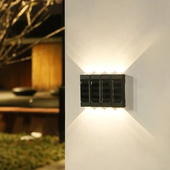 4PCS Solárne Lampy, exteriérové LED Svetlá Pre Záhradné Dekorácie Balkón Dvore Ulici Nástenné Svietidlo Dekor Záhradníctvo Svetlo