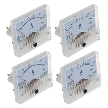 4X 85C1 DC 0-50A Obdĺžnik Analógový Panel Ammeter Rozchod