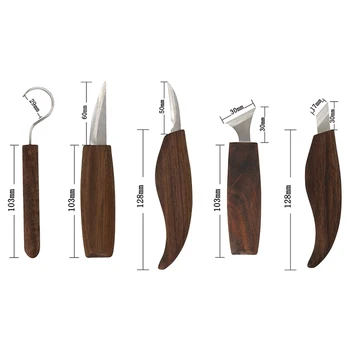 5 ks Sekáč Nožom Tesár Nástroje Woodcut DIY Strane Dreva-Rezbárske Nástroje Rezbárska Žacích Nožov Peeling