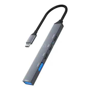 5 v 1 Typ C Adaptér Rýchly Prenos Dát USB C Hub-Dock Stanica pre Chromebooky