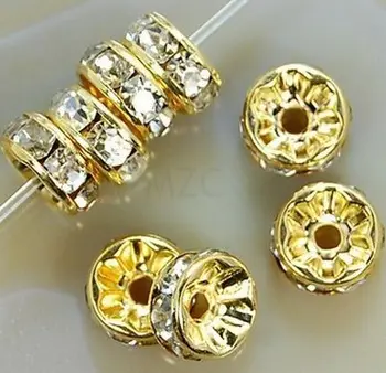 6 mm 8 mm 10 mm 12 mm biela Crystal yhg34Rhinestone Rondelle Dištančné duševné DIY Šperky Čo Náramok náhrdelník