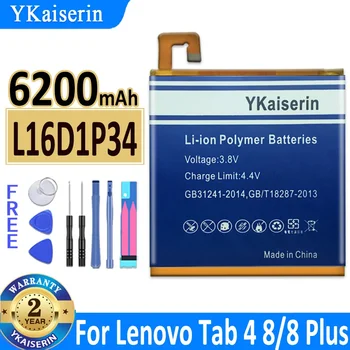 6200mAh YKaiserin Batérie L16D1P34 Pre LENOVO TAB4 8/plus TB-8504N TAB4 8plus Bateria