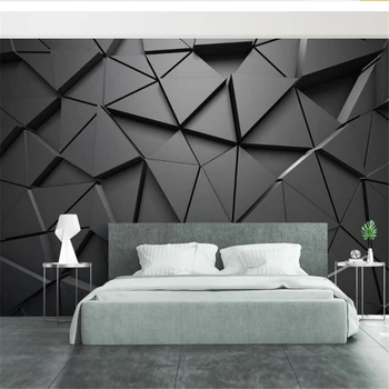 abstraktných de parede Vlastnú tapetu moderné geometrické grafiky obývacia izba, spálňa, TV, gauč pozadí steny, domáce dekorácie nástenná maľba