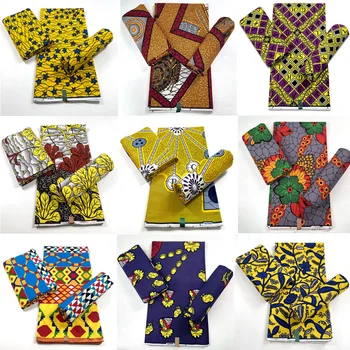 Africké Vosk Textílie Naozajstný Vosk Nigérijský Ankara Blok Vytlačí Batik Textílie Holandský Pagne 100% Bavlna Pre Šitie