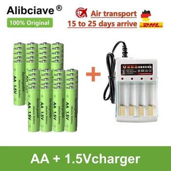 Alibciave 100% Originálne 1,5 V AARechargeable batérie NI-MH 1,5 V batérie pre Hodiny myší, počítačov, hračiek, takže na + Nabíjačka
