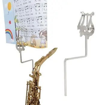 Alto Saxofón Hudobný Stojan Prenosný Hudobný Klip Železa Saxofón Hudby Skóre Čítanie Stojan, Držiak, Saxofón Príslušenstvo