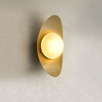 Americký Dizajn, Kreatívne Yuanbao Iron Art Nástenné Svietidlo Svetlo Luxusné Štúdia Čl Jednoduché, Moderné Spálne Hotel Koridoru Zlato LED Lampa