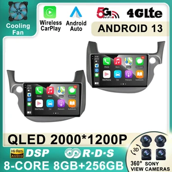 Android 13 autorádia Pre Honda Fit Jazz 2007 - 2013 Multimediálny Prehrávač Videa Zrkadlo Spojenie Split Screen NAVI Vedúci Jednotky 2 Din