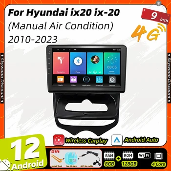 Android autorádia Stereo pre Hyundai ix20 ix-20 2010-2023 Manual AC 2 Din Multimediálne Carplay Navigáciu Autoradio s GPS Vedúci Jednotky