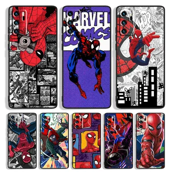 Anime Spiderman Marvel Pre Huawei Mate 50 40 30 20X 10 Lite P Smart S Z Plus Pro 2021 2020 2019 2018 Black Telefón Prípade