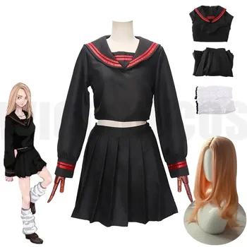 Anime Tokio Revengers Shiba Yuzuha Cosplay Kostým Dievča, Žena Jk s Ponožky Školskú Uniformu Halloween Oblečenie Deti Veľkosť