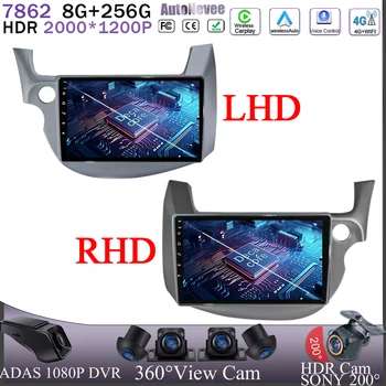 Auto Android 13 Pre Honda Jazz 2 GG 2008 2009 2010-2014 Na Fit 2 GE 2007 2008-2014 LHD DVD Navigačný BT HDR QLED Obrazovke 5G Wifi