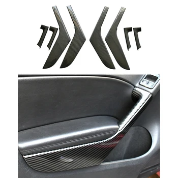 Auto Samolepky ABS Uhlíkových Vlákien Zrna Interiérové Dvere Opierkou Dekorácie Kryt Pre Golf 6 MK6 na roky 2009-2013