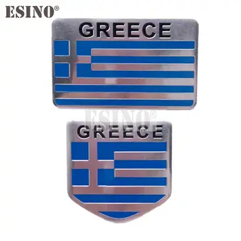 Auto Styling Grécko Národnej Vlajky 3D Kov Chróm Hliníkovej Zliatiny Dekoratívne Znak Lepidlo Odznak Nálepky Odtlačkový Auto Príslušenstvo