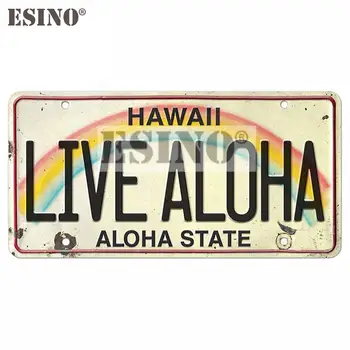 Auto Styling Kreatívne Retro Havaj Live Aloha Licencia Aloha Štátu batožinového priestoru Odtlačkový PVC Nepremokavé karosérie Nálepky Vzor Vinyl
