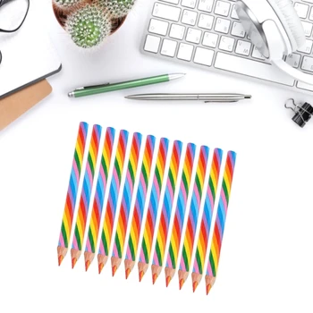 B36C 4 v 1 Farbe Dúhy Farebné Ceruzky Drevo, Farebné Ceruzky, Pestrofarebné Ceruzky