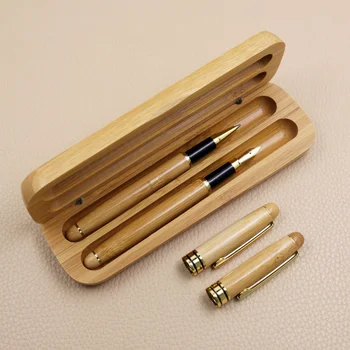 Bamboo Pen - Pero - Neutrálne Podpis Perá Guličkové Pero - Retro Bamboo Pen - Sada Rezbárskych