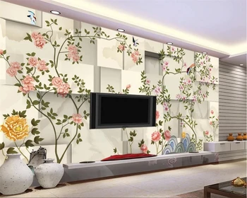 Beibehang Vlastnú tapetu módne malý čerstvý kvet viniča, TV joj, steny domáce dekorácie obývacia izba, spálňa 3d tapety
