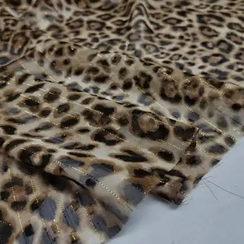 Bling Leopard Swissdot Žakárové Šifón Šaty Textílie Pláži Šatkou Štýlový Šijací Materiál