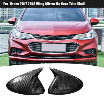 Carbon Fiber Strane Dverí, Spätné Zrkadlo Pokrytie Bývanie Spp pre Chevrolet Cruze 2017 2018 Krídlo Zrkadlo Ox Horn Výbava Shell