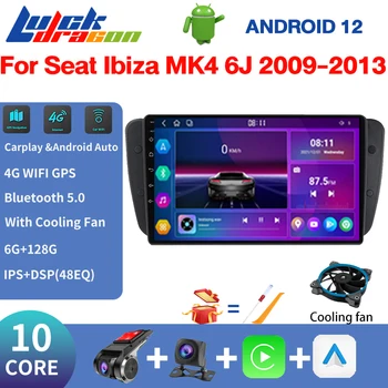 Carplay Android auto Na Seat Ibiza MK4 6J na roky 2009-2013 Autoradio Auto inteligentný Systém 4G WIFI GPS Navigácie MultimediaCar Rádio