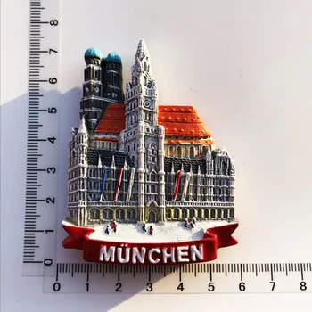 Chladnička Magnet kultúrnej krajiny správy nálepky, turistické suveníry, živice plavidlá, dekorácie pre Cirkvi Mníchov, Nemecko