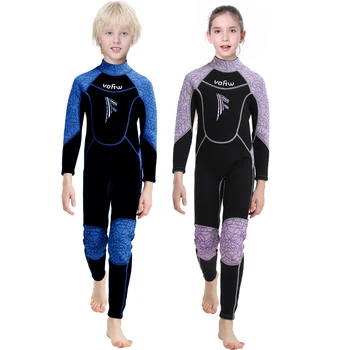 Chlapci Dievčatá Wetsuits 3,5 MM Neoprénová Velvet Teplé Deti Dlhý Rukáv Plávanie Nosenie Detí, Potápanie, Surfovanie, potápanie na nádych Potápačské Obleky