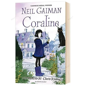 Coraline Neil Gaiman Mládež Čítanie Anglických Románov Napínavý Román