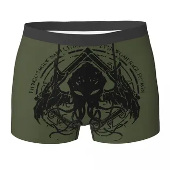 Cthulhu Horor Mora Monster Lovecraft Muž Bielizeň Boxer Nohavičky Šortky, Nohavičky, Sexy Polovice Pás Spodky pre Male Plus Veľkosť