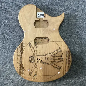 DB149 LP Gitara Vyrezávané Dizajn na Hornej Pevné Redwood Prirodzené, 6 Reťazcové Elektrické Gitary Pravej Ruke String Cez Telo