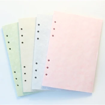 Domikee roztomilý 6 otvorov farebné, prázdne, vnútorné dokumenty pre binder špirála notebooky,jemné náhradné plnenie vnútorné papiere kancelárske potreby